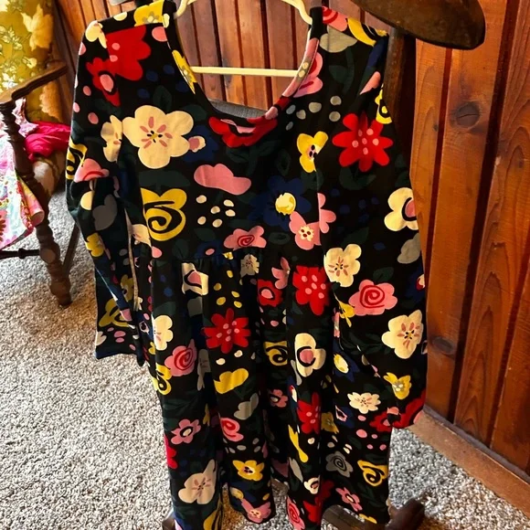 HANNA ANDERSSON CELEBRATION SUPER SOFT SKATER TWIRL DRESS BLACK 140 10 - Picture 4 of 7